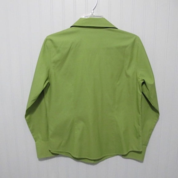 Talbots Green Dress Shirt, Size 8P - Picture 2 of 8